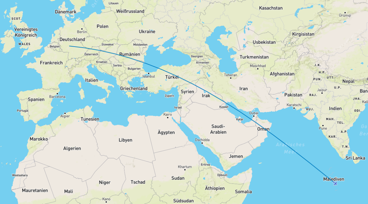 Wie Lange Dauert Der Flug Auf Die Malediven www.malediveninsider.de